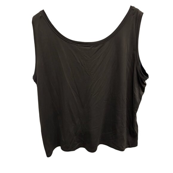 Nygard Collection Sleeveless Tank Top Dark Brown Nylon Spandex Sz - Picture 2 of 7